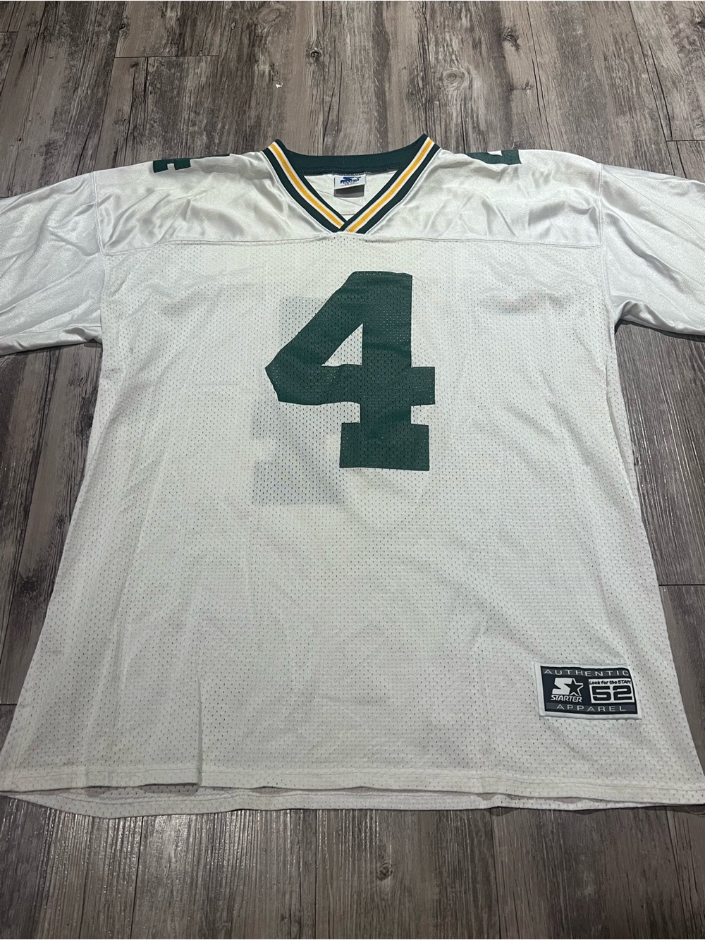 Vintage Screen-printed Starter Green Bay Packers Jersey Brett Favre Size 52/XL